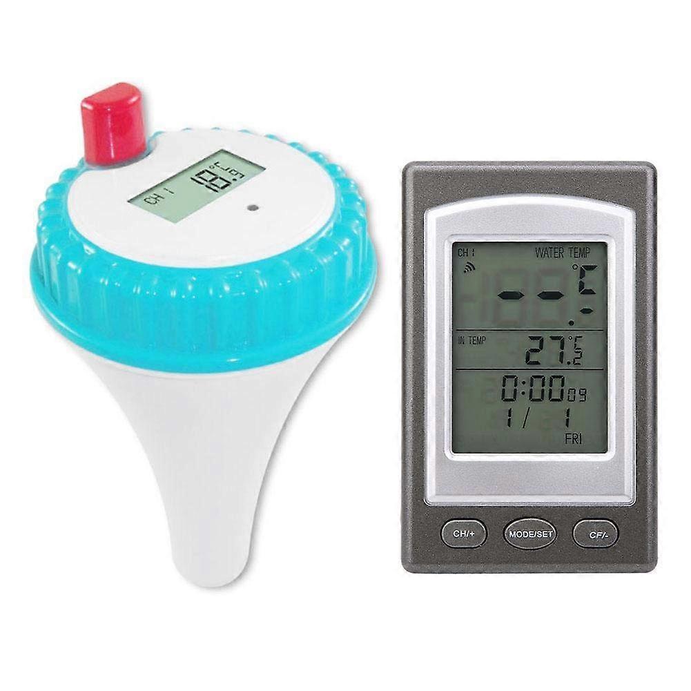 Wireless digital pool thermometer with LCD receiver for displaying water temperature