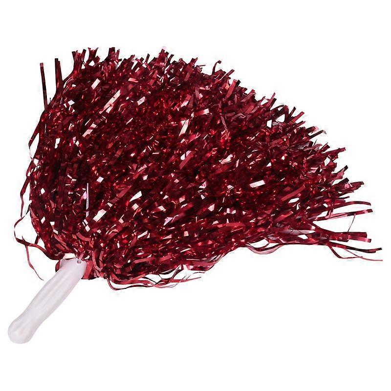 24Pcs Cheerleading Pom Poms Metallic Foil Cheer Pom Poms with Plastic Handle for Adults Kids Cheerl