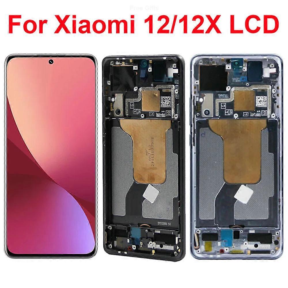Tib Amoled 6.28"for Xiaomi Mi 12 2201123g Lcd Display Touch Screen Digitizer For Xiaomi 12x 2112123ac Screen Replacement With Frame