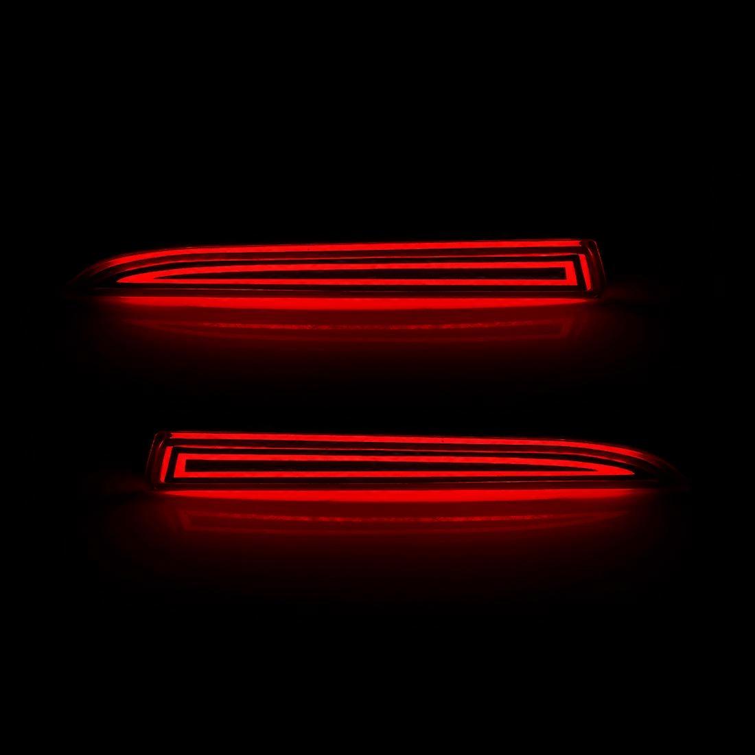 LED Rear Bumper Reflector Light For For Cadillac ATS XT5 For Chevrolet Camaro Pontiac G8 Function Brake Dynamic Turn Signal 12V