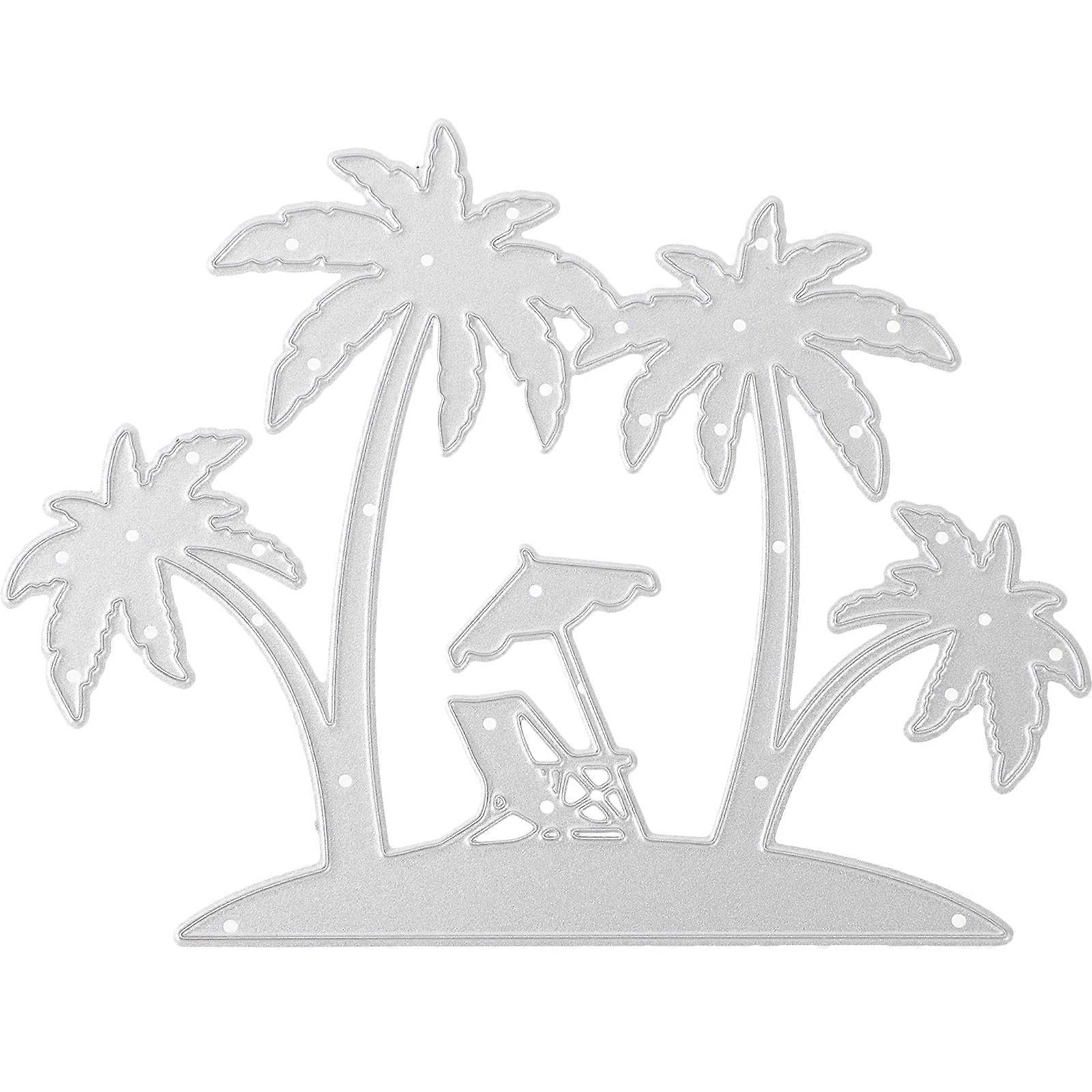Cutting Die Multi-use Beach Coconut Tree Cutting Mold Metal Cutting Die Beach Theme Accessory