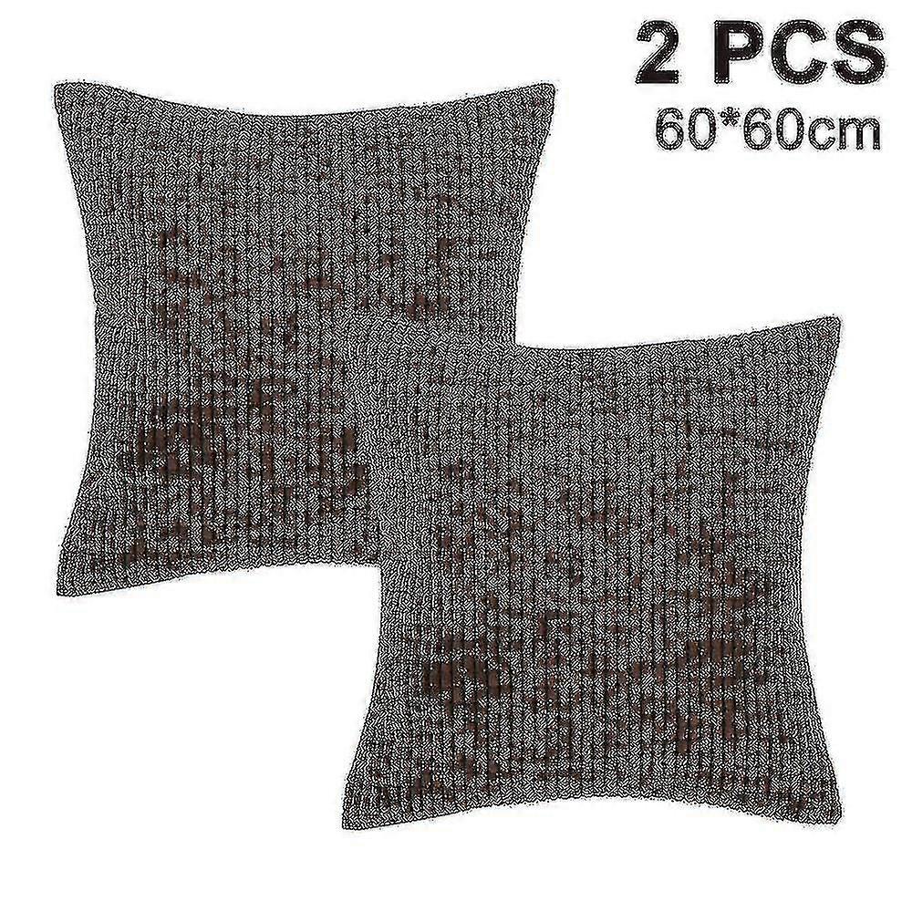 Set Of 2 Pillows Corduroy Cushion Covers Pillow Case Polyester