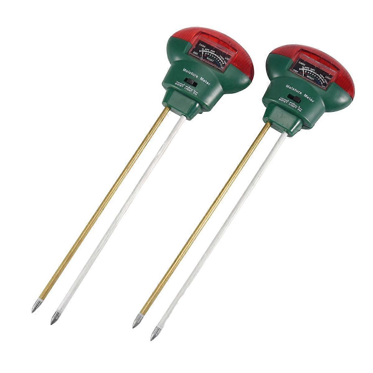 2 Pack Soil Moisture Meter 3-In-1 Soil Moisture PH Light Test Kit for Garden Farm Lawn Care Indoor Outdoor Use
