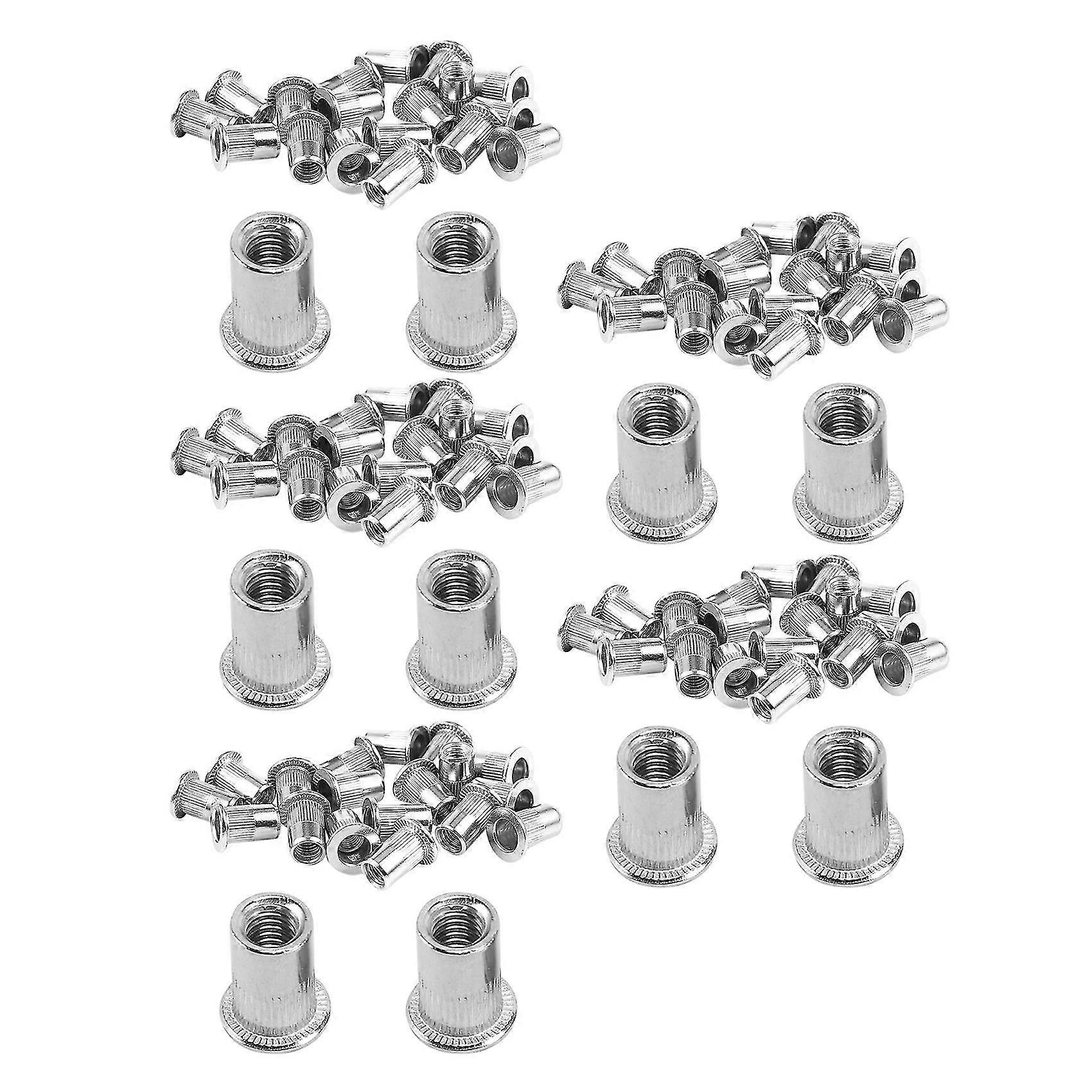 100 Pcs 304 Acier inoxydable Rivet Nut Rivnut Insert Nutsert M6x15mm