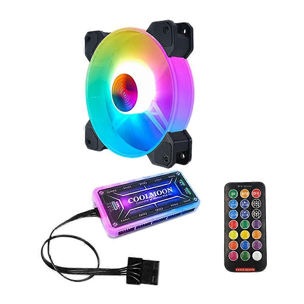 Coolmoon 120mm Rgb Computer Case Fan With Ir Controller