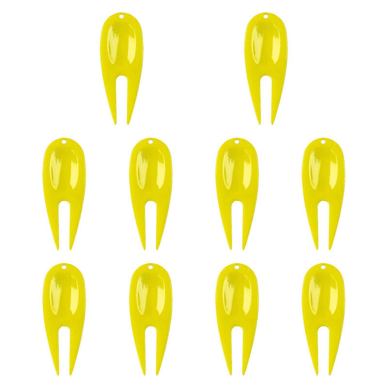 10 قطع أداة الجولف Divot المدمجة شق إصلاح الحديقة للتدريب في الهواء الطلق على الملعب الأبيض