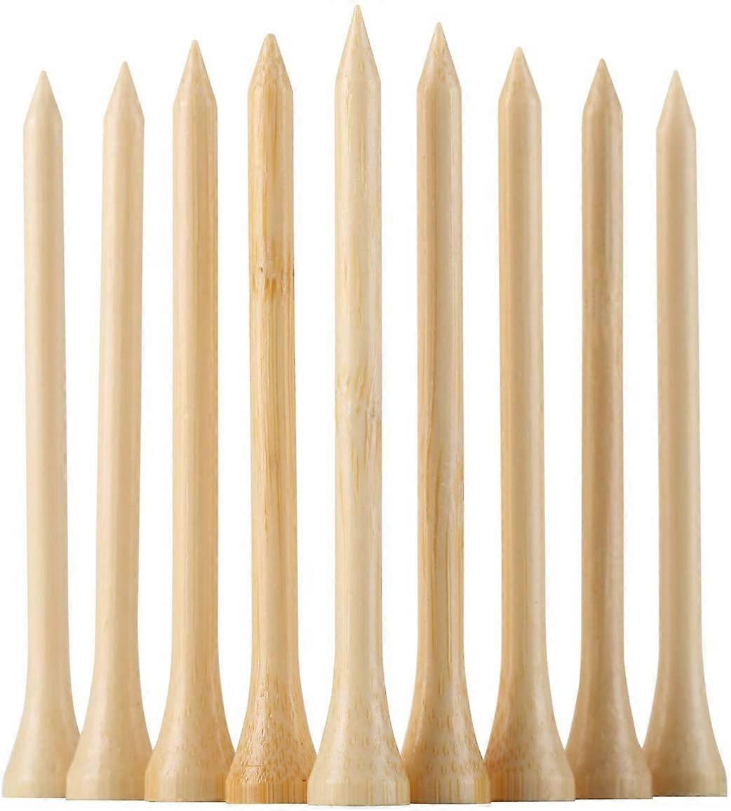 Sunrain Golf Tees Durable Bamboo Tees 100Pcs  3-1/4" Friendly Biodegradable Material Reduce Friction Side Spin More Stable