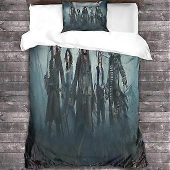 Scheletri Set Copripiumino 3D Horror Stampato Trapunta Copripiumino in Piuma Per Bambini Copripiumino Con Federe Morbida Microfibra Con Cerniera Nascosta Single(135x200cm