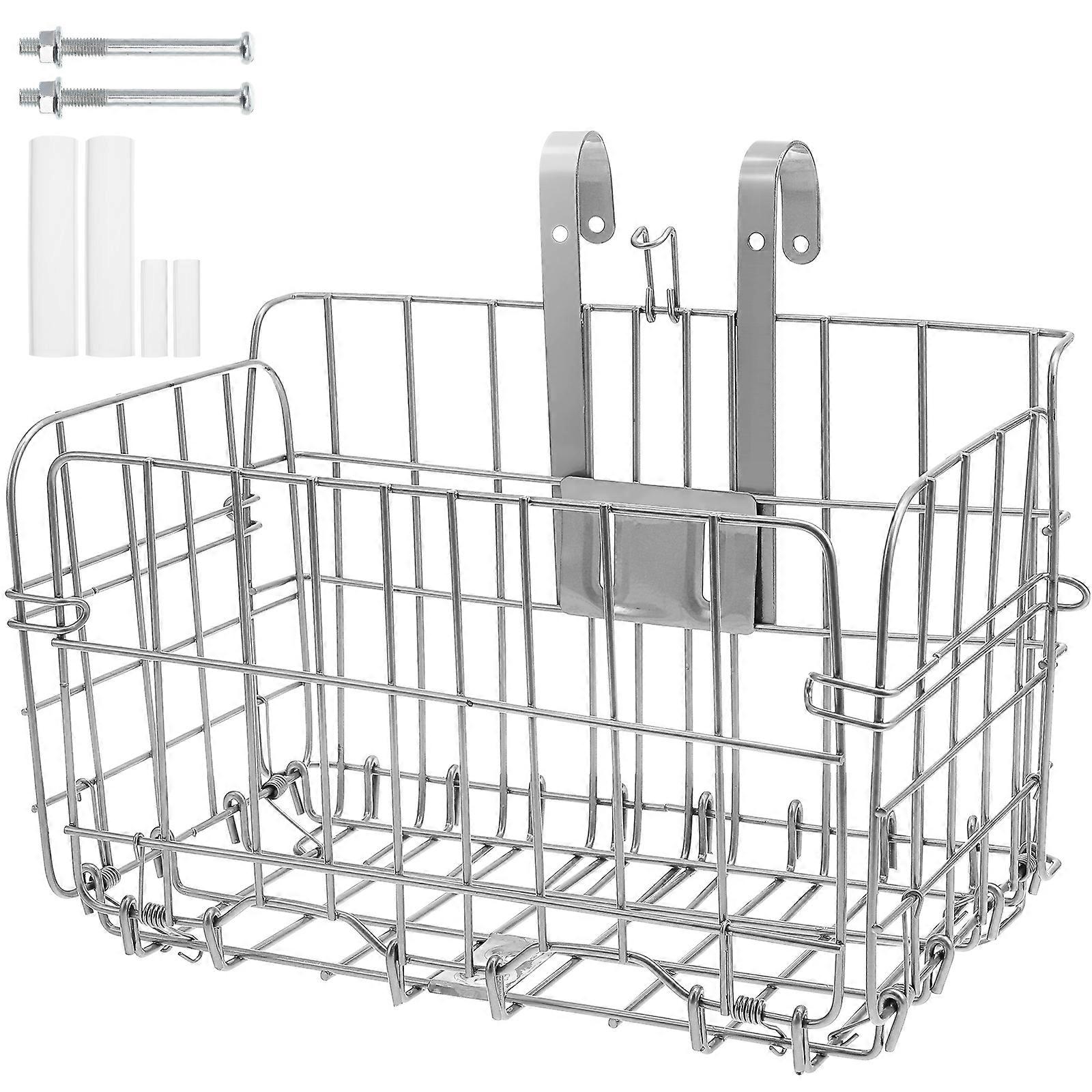 Cykelkorg Bakre Rack Cykelkorg Vikbar Metall Cykel Förvaringskorg Styre Cykelkorg Ridkorg