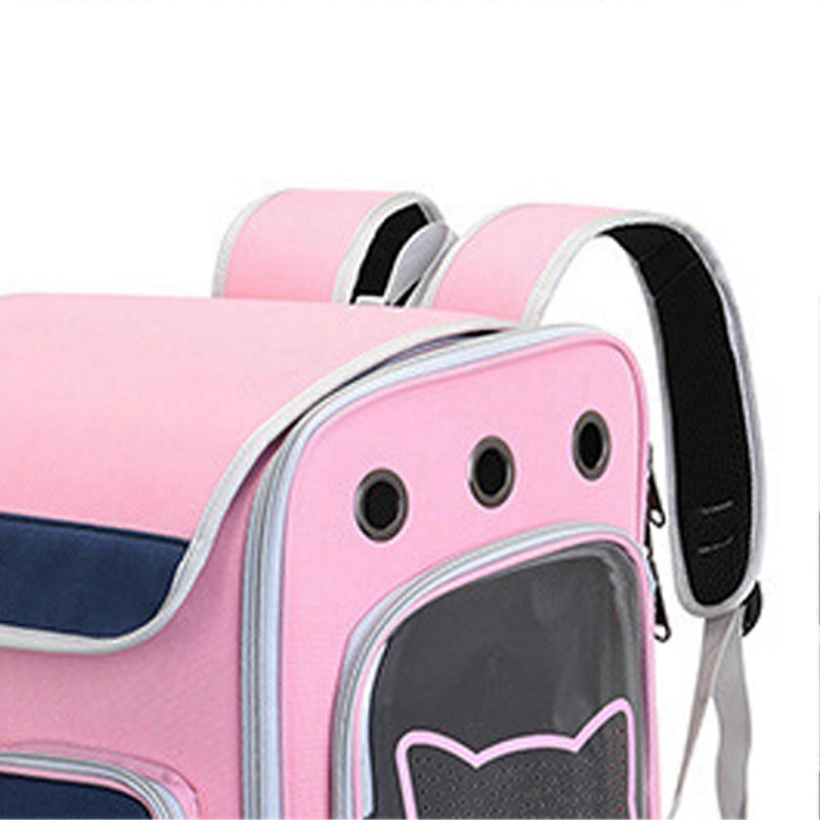 Pet Carrier Bag for Small Dogs and Cats Breathable Adjustable Shoulder Strap Travel Foldable Pink