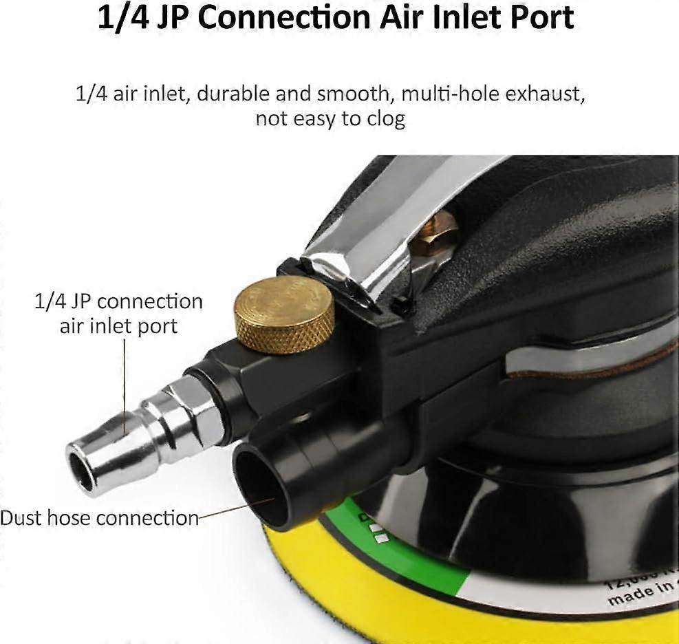 HAZET Random Orbit Sander 9033-2 - Professional Pneumatic Sander With Dust Extraction