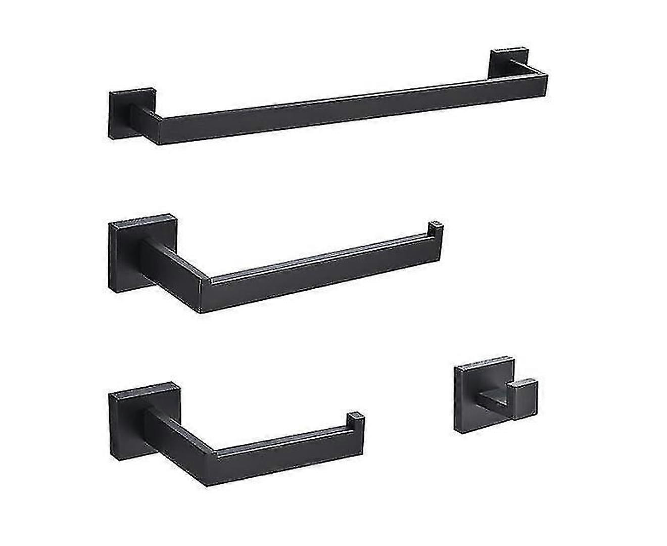 バスルームハードウェアセットブラックローブフックティッシュペーパーホルダー歯ブラシホルダーバスルームアクセサリー