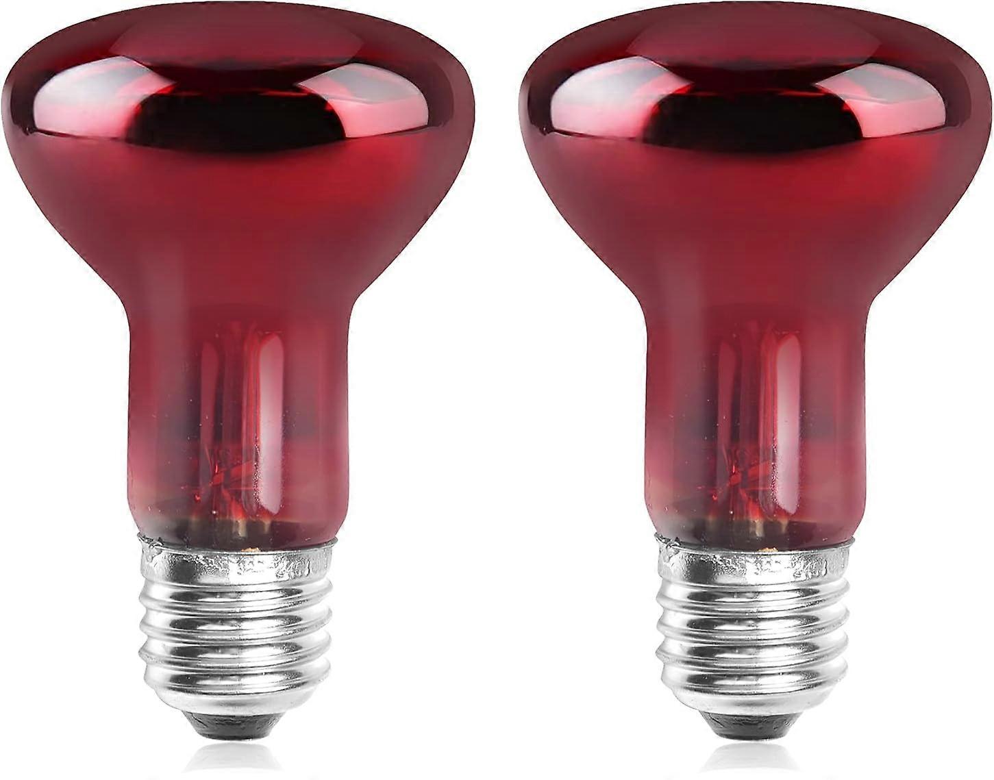 2X E27 Reptile Infrared Night Heating Lamp Light Bulb 100W Dimmable Backlight Infrared Heat Lamp Bulb Spot Basking For Lizard Turtle Reptiles