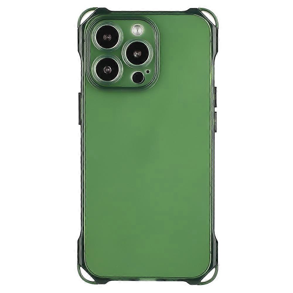 For iPhone 16 Pro Max TPU Case Four Corner Drop-proof Back Cover - Army Green