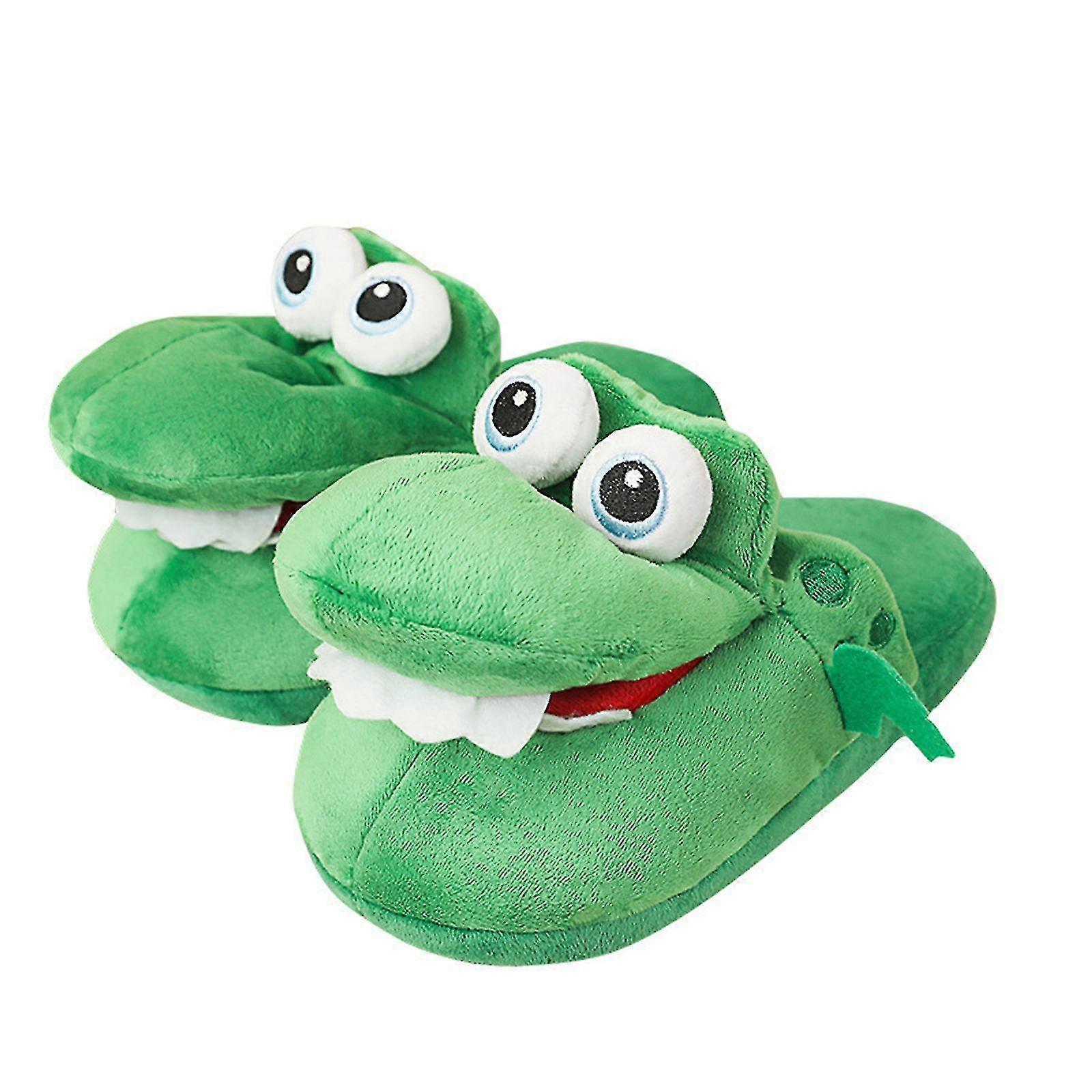 Crocodiles Plush Slippers With Open Mouth Cotton Slippers With A Moving Mouth-Yvan