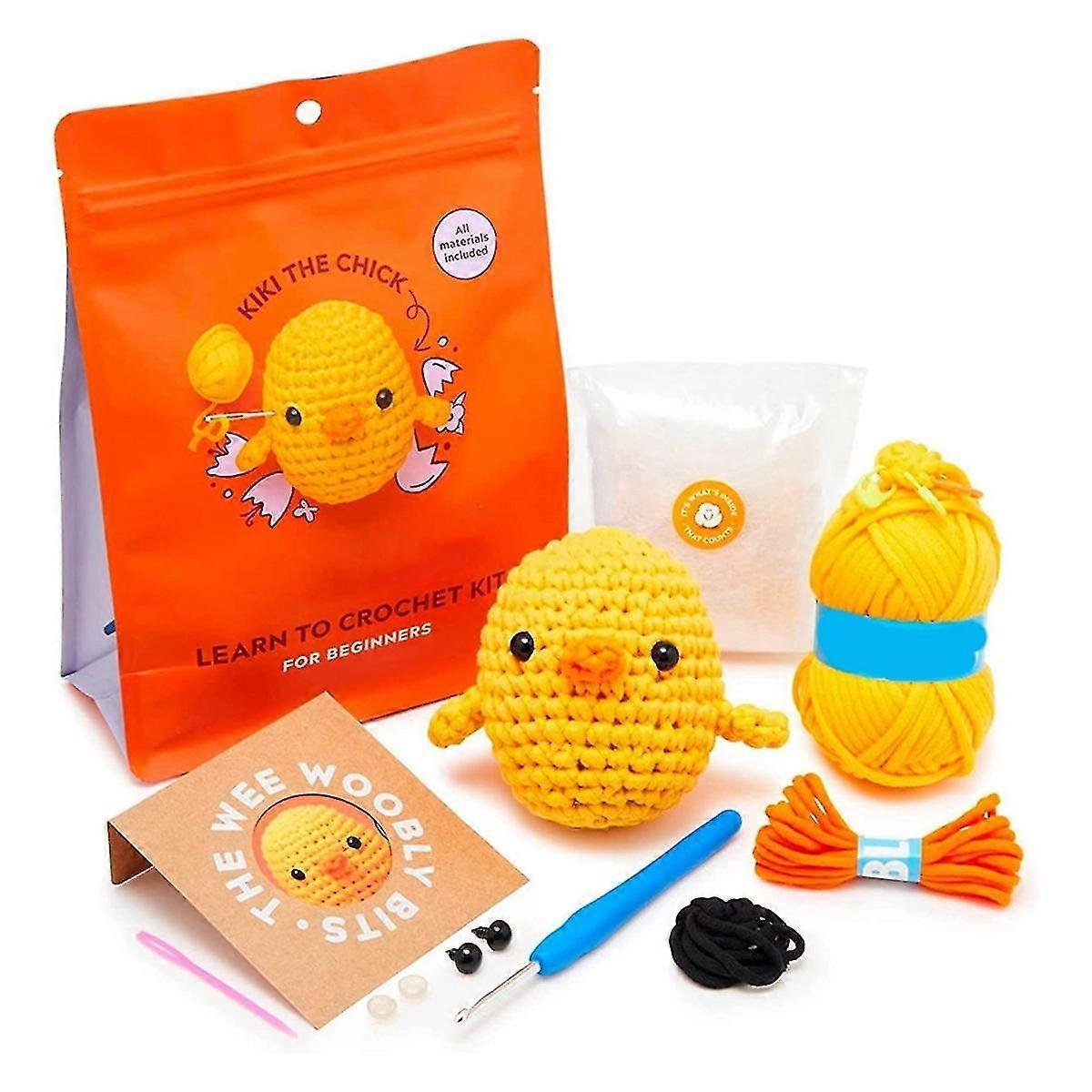 Beginners Crochet Kit with Yarn DIY Knitting with Step-By-Step Video Tutorials Crocheting Doll Hand