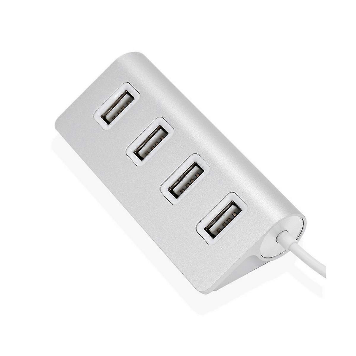Mini 4 puertos USB 2.0 Hub Splitter Adaptador de corriente de alta velocidad Divisor USB para computadora portátil de escritorio PC Comput