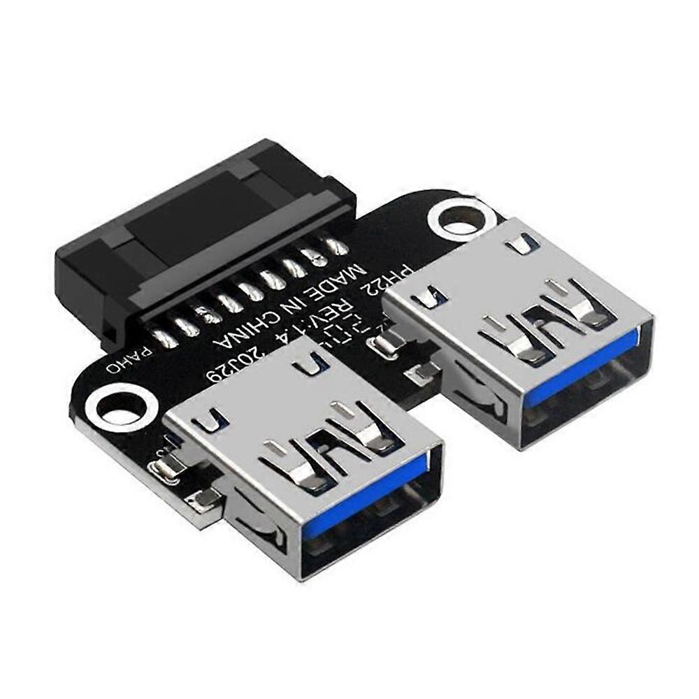 20Pin to Dual USB3.0 Adapter Connverter Desktop Motherboard 19 Pin/20P Header to 2 Ports USB a Fema