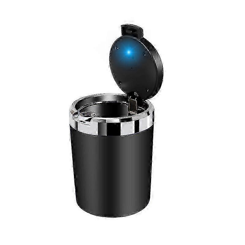 Bil askebæger lugtsikker røgfri Mini bil skraldespand (1stk, sort)