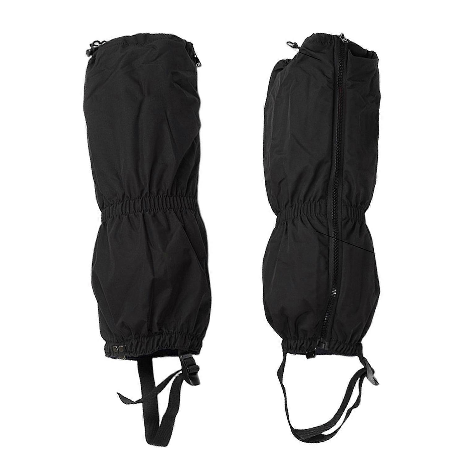1 Pair Leg Gaiters with Zipper Adjustable Water-Resistant Waterproof Snow Boot Gaiters Leg Guards