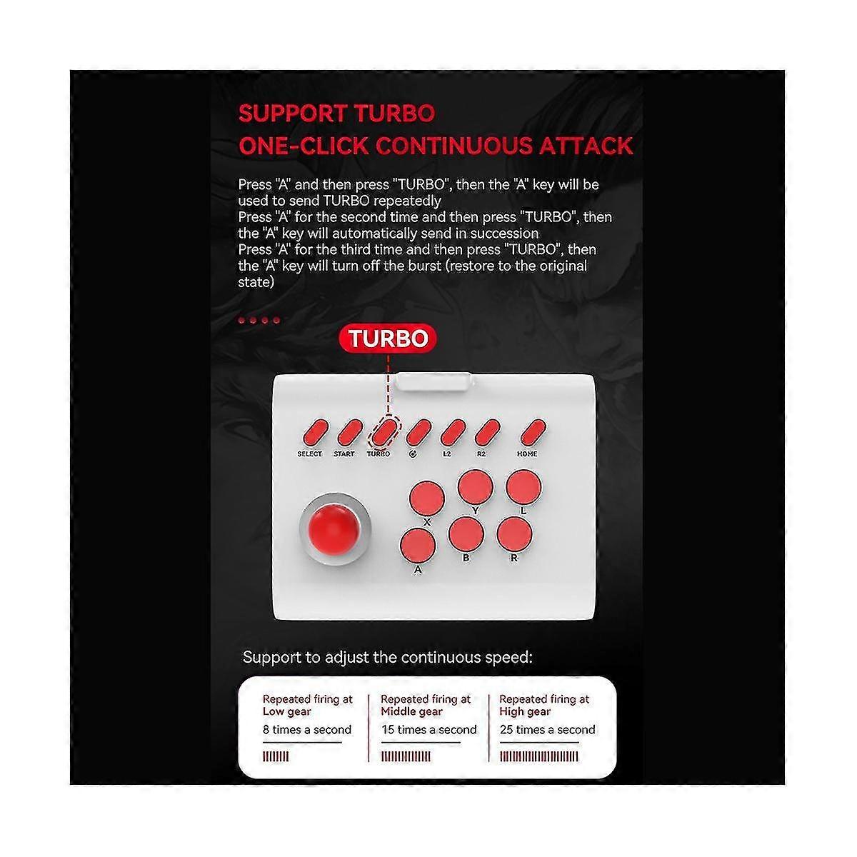 Wireless Arcade Game Console Bluetooth Joystick Controller For Ps3 Box Pc Mobile Phone E