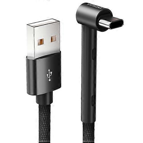 ROCK 1.2m USB to Type-C Metal Weave Style Fast Charging & Sync Bracket Data Cable