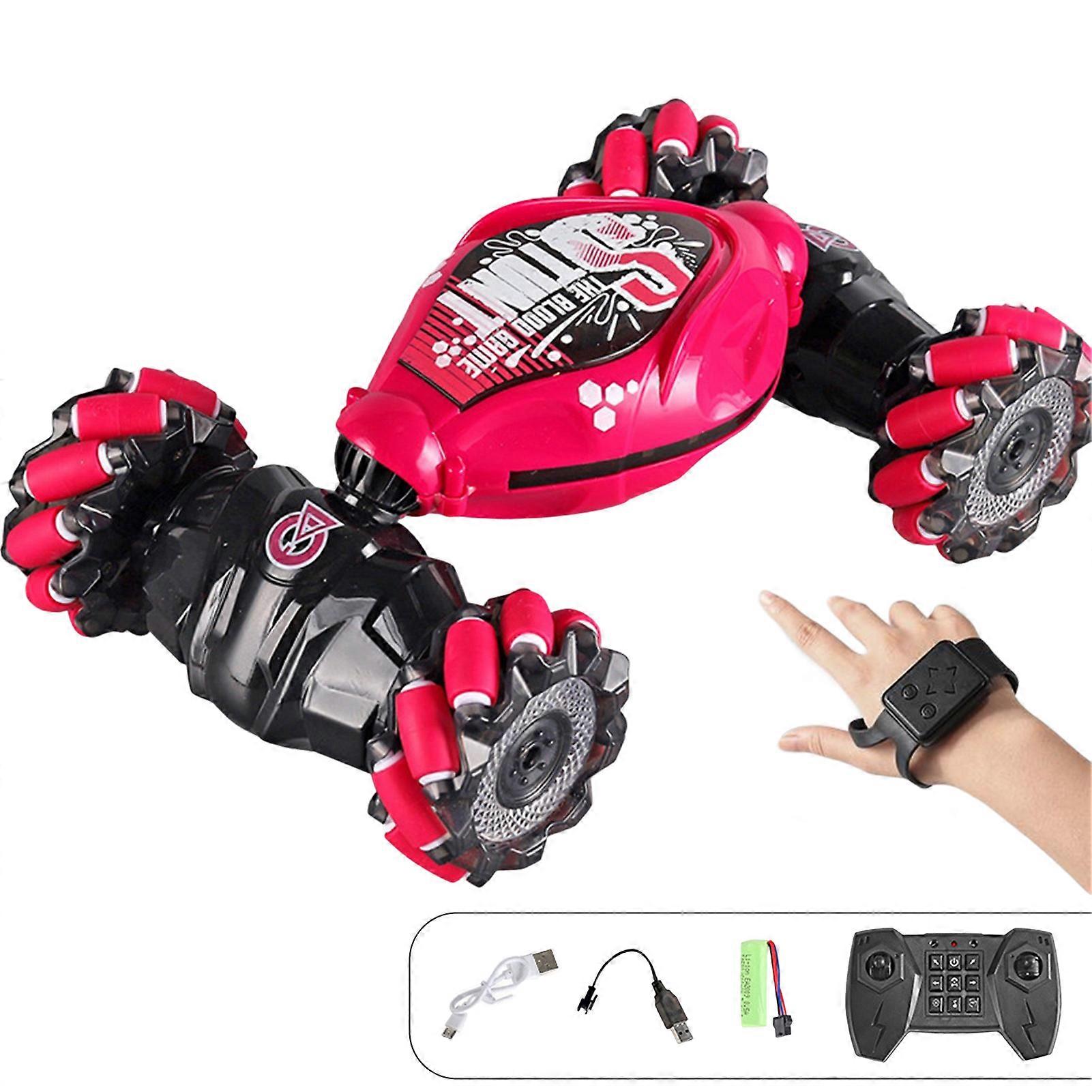 Gesture Sensing RC Stunt Car With Light & Music Portable Double-Sided Stunt Drift Car for Kids Early Education Vehicle