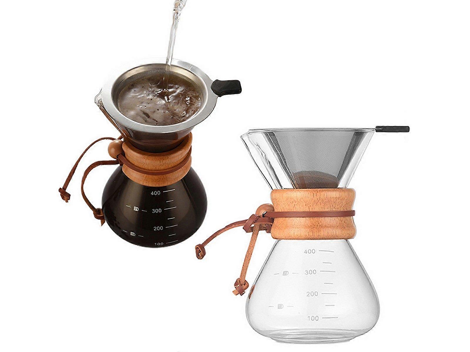 400ml Coffee Maker Glass Coffee Dripper Pour Over Coffee Maker with Drip Filter