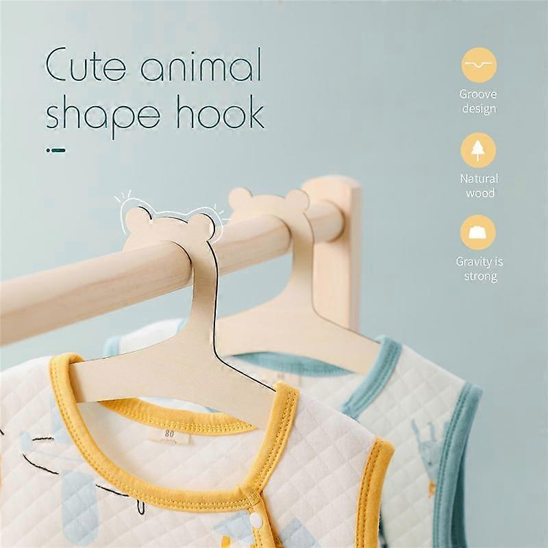 10 Pcs Baby Creative Hanger Rack Baby Wooden Clothes Hanger Home Girls ...