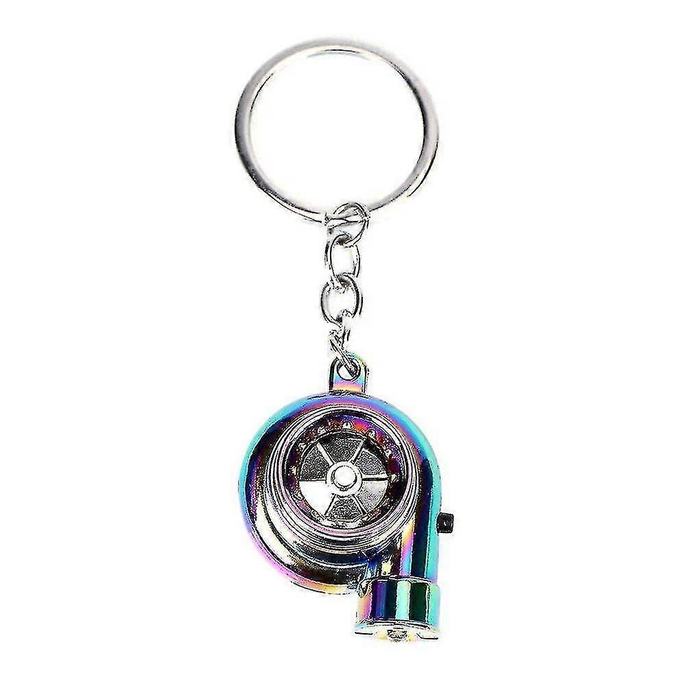 Car Metal Keychain Sound Turbo Key Plain Bearing Spinning Model Turbine Turbo Ring Key Turbo Shaped