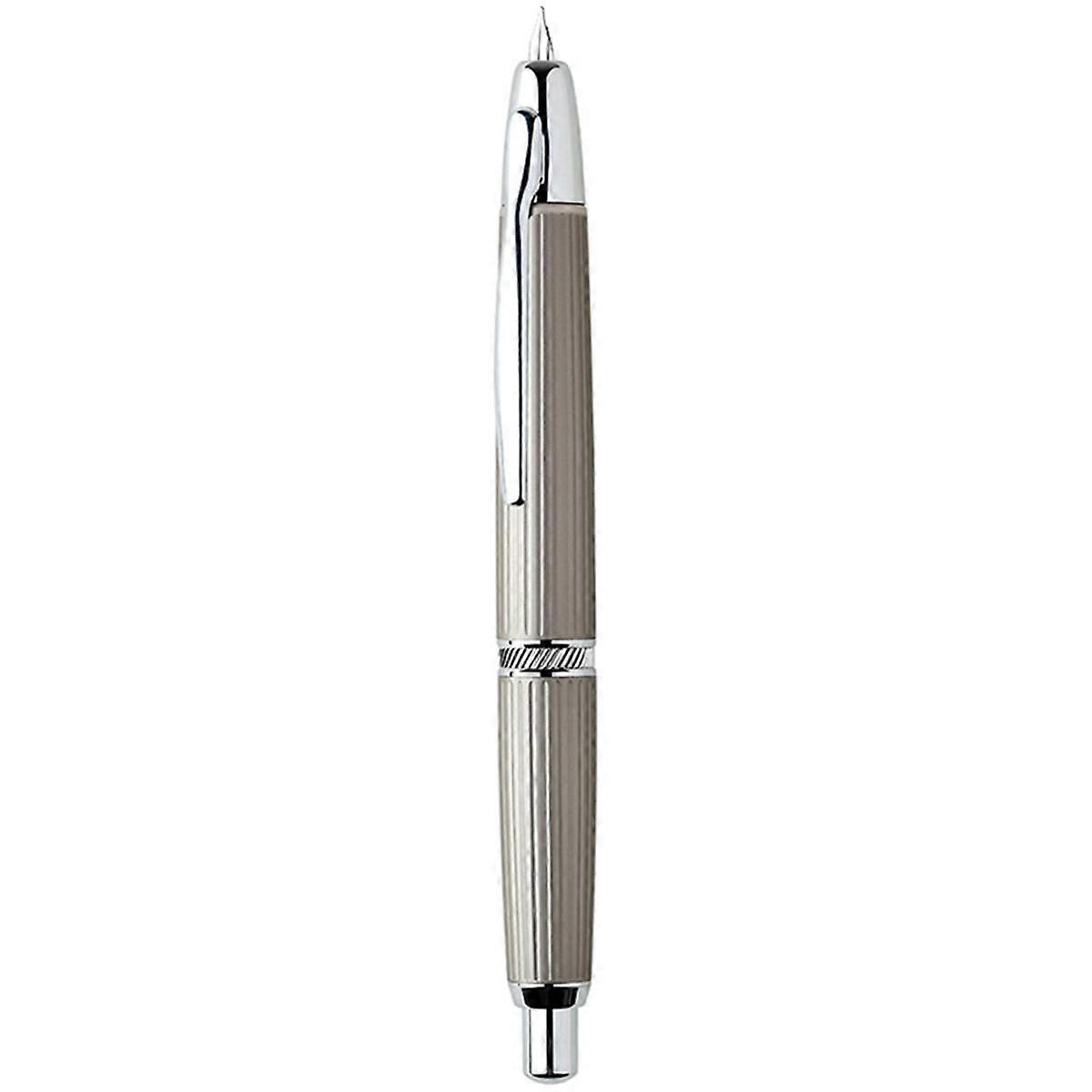 Press Retractable Fountain Pen 0.4mm Extra Fine Nib Stripe Ink Fountain Pen for School Office Suppl