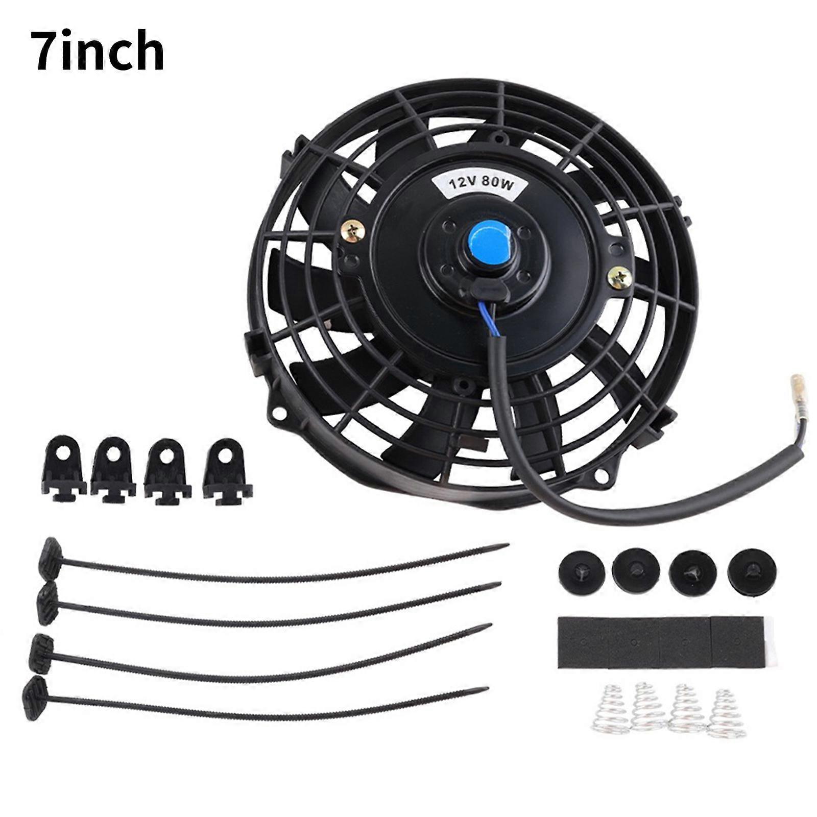 Ultra Silenzioso 12V 80W Radiatore Elettrico Intercooler Slim Fan Raffreddamento Kitsr