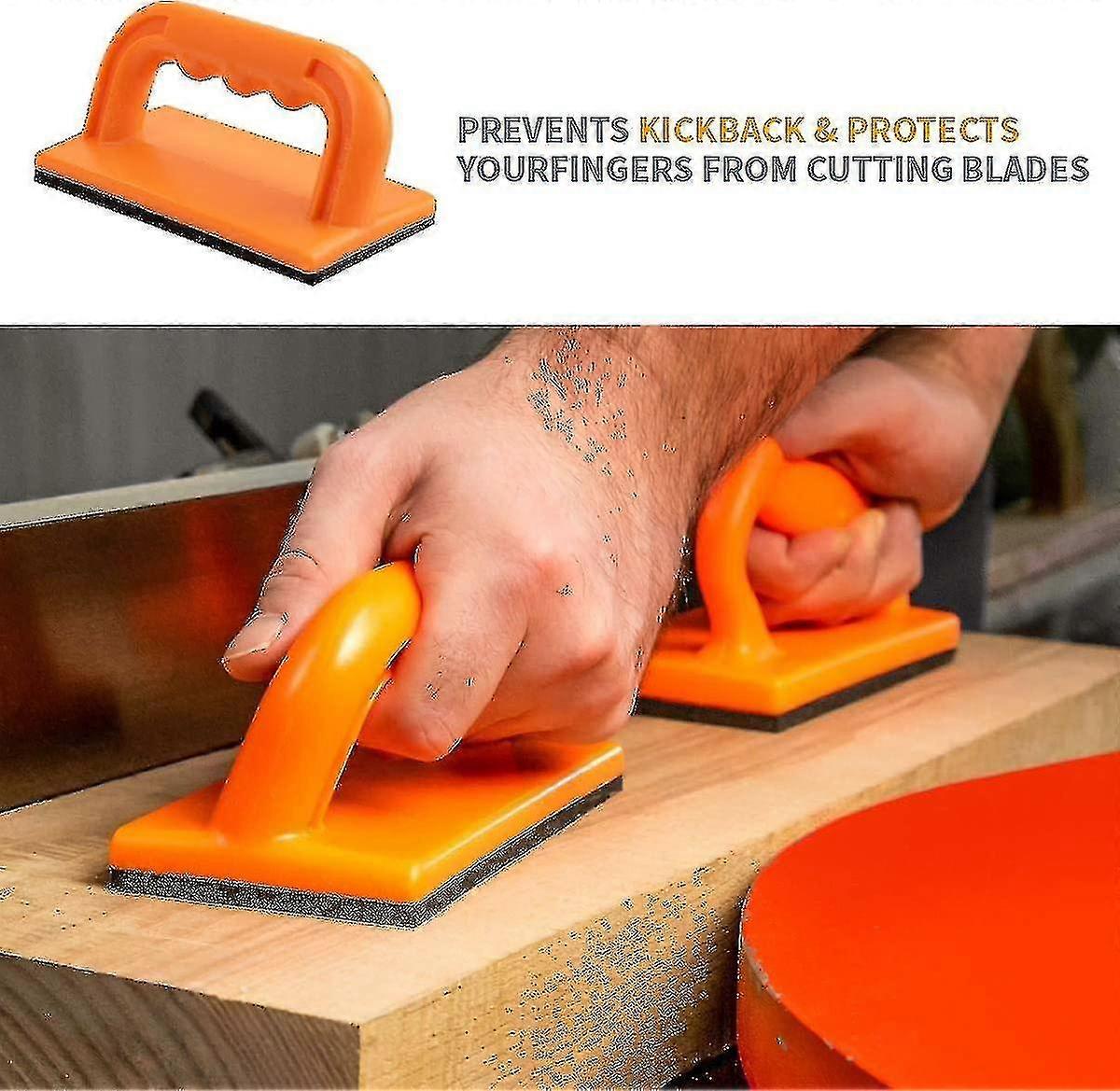 Safety Push Block And Stick Set | 5 Pack | Ergonomic Handles With Max Grip | Push Blocks And Sticks For Table Saw, Jointers And Woodworking | For Wood