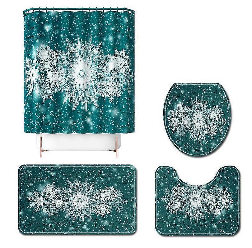 Mng Christmas Snowflake Printed Floor Mat