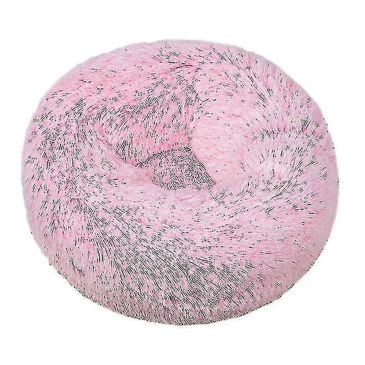 Super Soft Light Pink Round Dog Bed 80cm