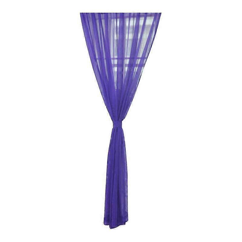 Solid Color Tulle Voile Door Window Curtain Drape Panel Sheer Scarf Valances