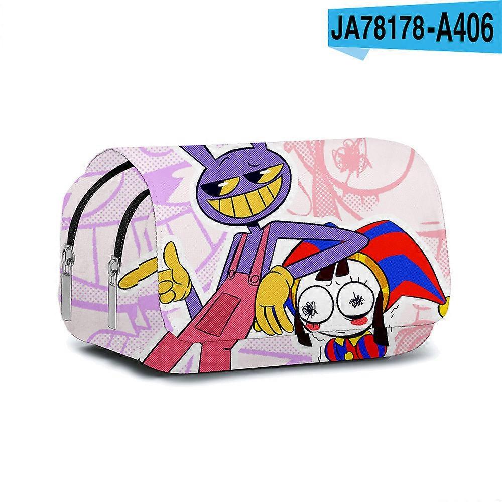 The Amazing Digital Circus Amazing Digital Circus Double-Layer Flip-Top Pencil Case Stationery Box
