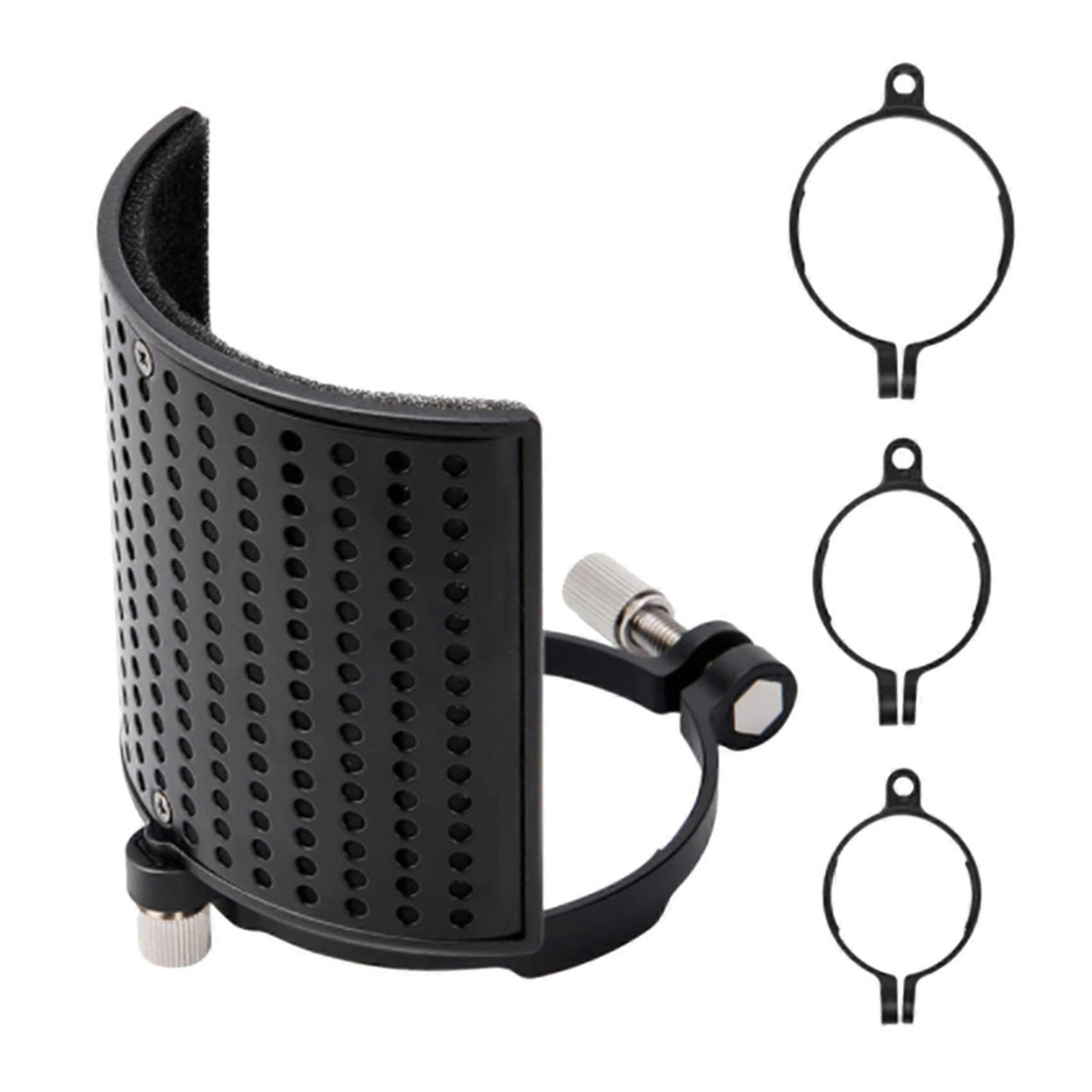 U Type Microphone Filter Shield Filter Screen Metal Mesh Three Layer Microphone Windscreen Cover Fo
