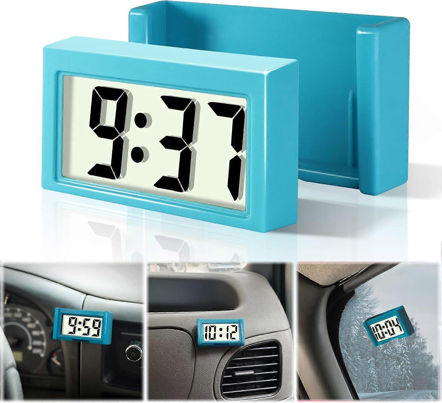 Car Dashboard Digital Clock - Vehicle Adhesive Clock with Jumbo L