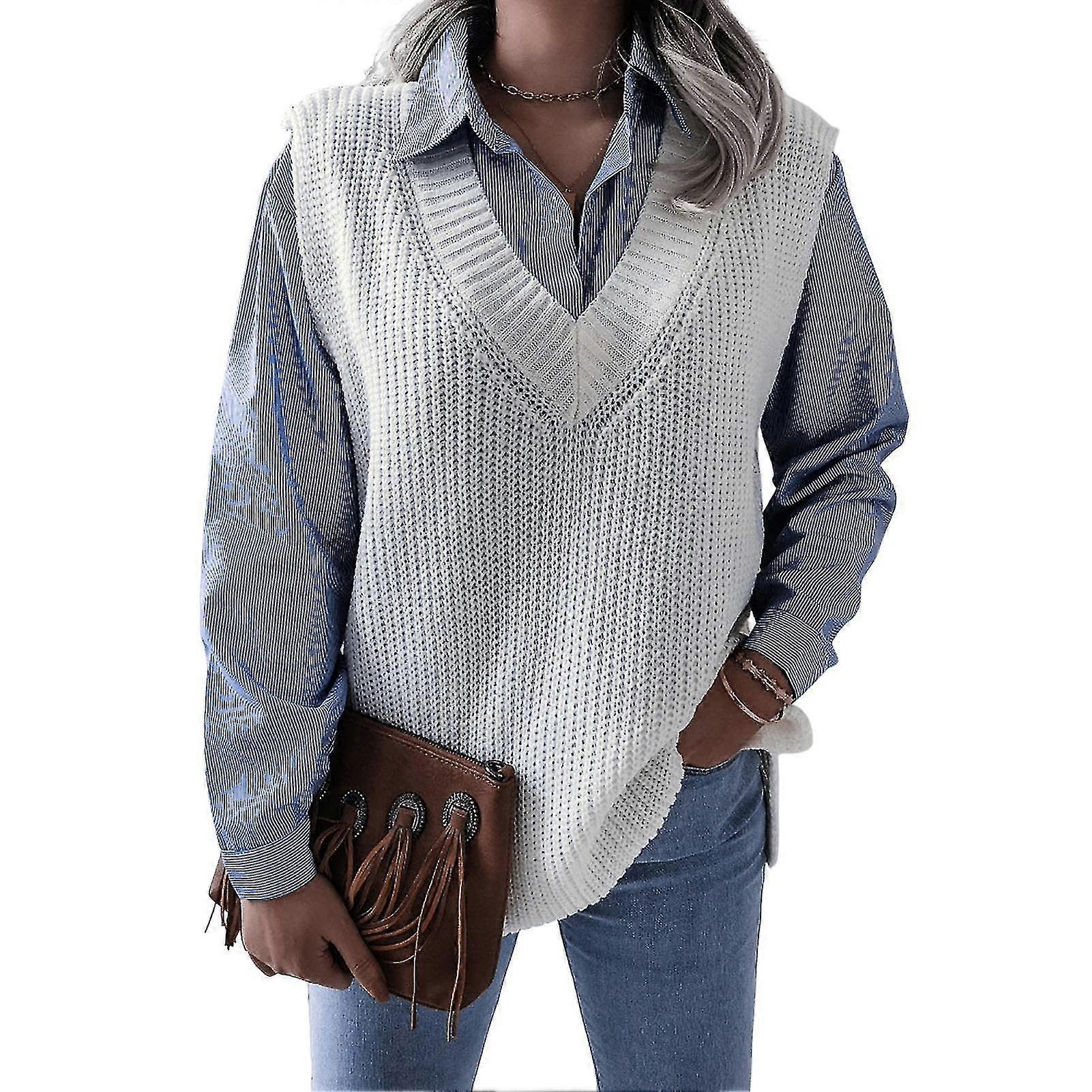 Kobiety V Neck Sweter Kamizelka Swetry w jednolitym kolorze Swetry Dla kobiet Formalny Daily Party Ball