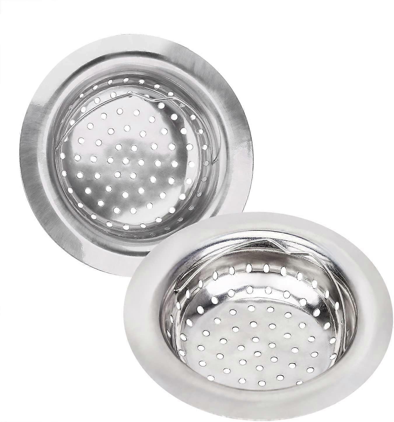 2 PCS Kitchen Sink Strainer,Stainless Steel Sink Filter Strainer Hand-held Protector