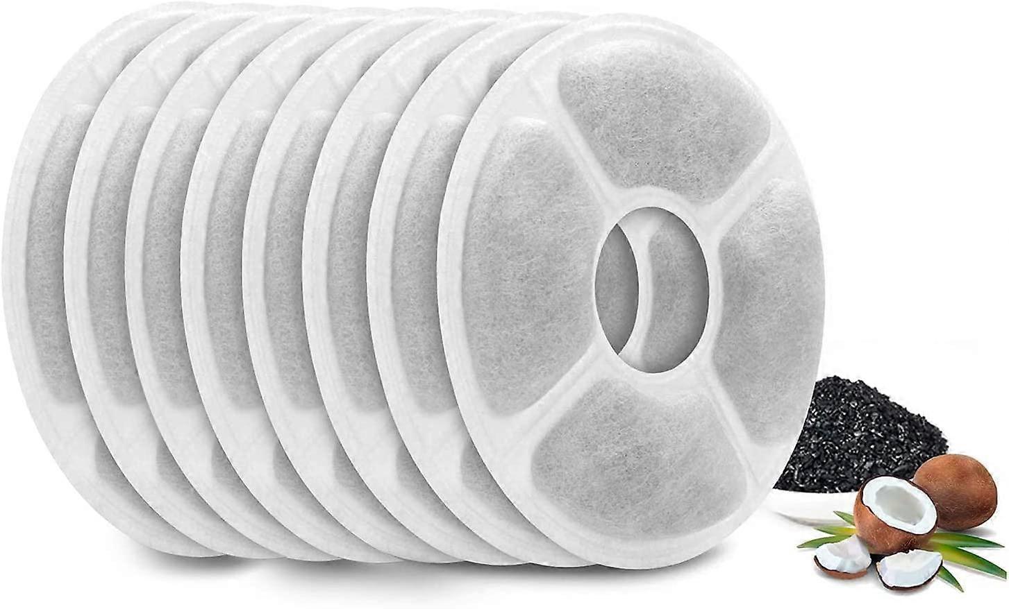 8 Filters for Cat Dog Fountain, Cat Fountain Filters, Pet Fountain Replacement Filters with Resin and Activated Carbon