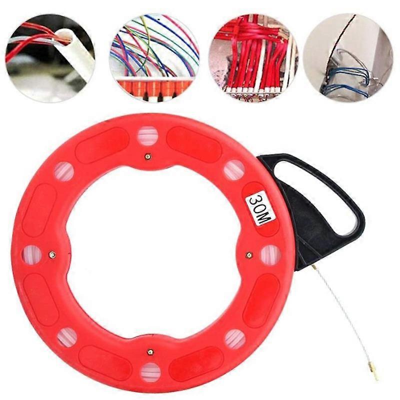 30M Pulling Puller Through Wall Wire Strength Pulling Tool Cable Connecting Wire Nylon Through Wall Tool Spring Wire