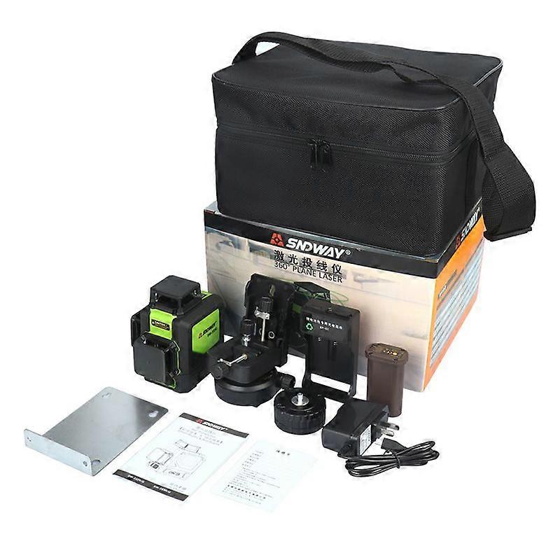12 Lines Laser Level 360 Degree Green Line Self Leveling Home Building Floor Stair Wall Lazer Level Tool Meter SW-333G