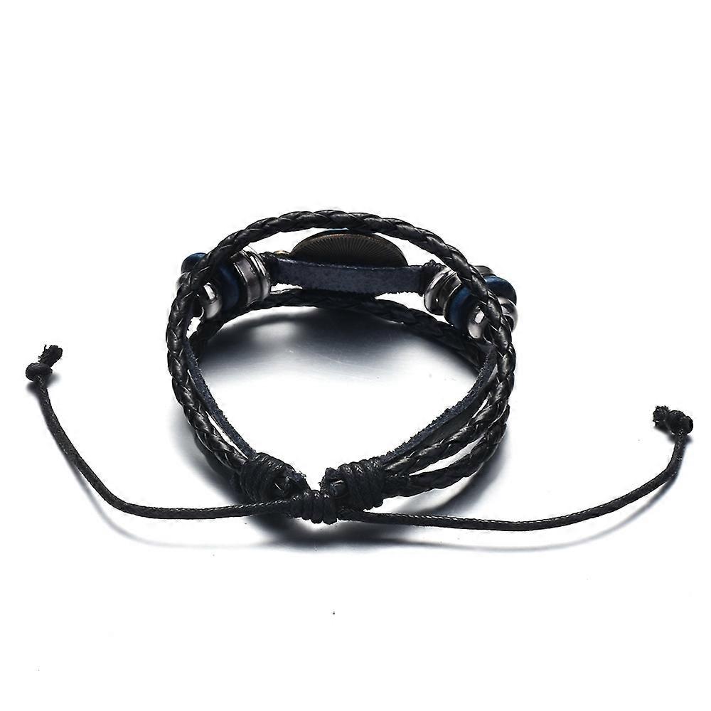 GMXLin Women's Elephant Leather Wrap Bracelet - Handmade Braided Rope Cuff With Magnetic Clasp