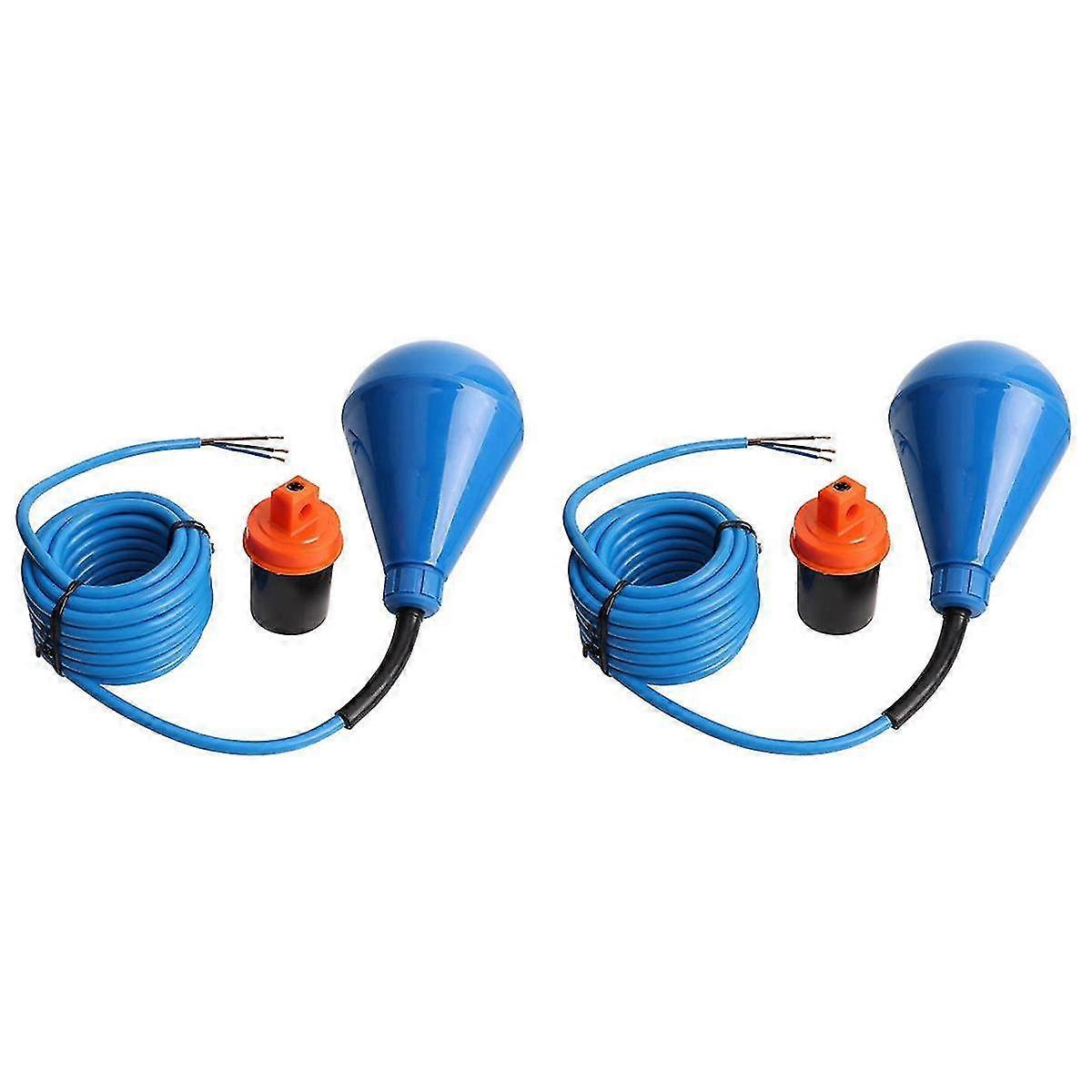 2X Heavy Duty Float Switch for Sewage, Suspended Solids and Viscous Liquids (Line Length 4 Meters)