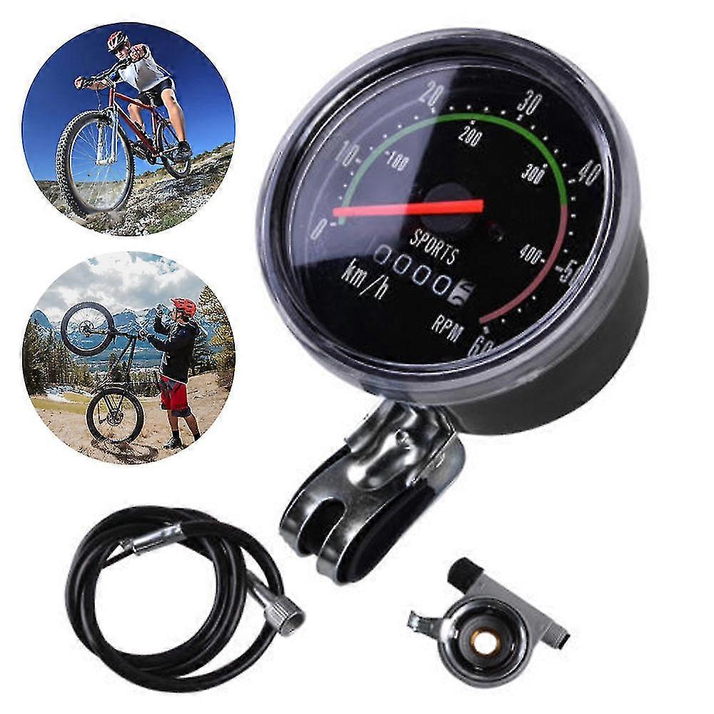 Universal Bike Computer Bicycle Speedometer Odometer Mechanical Cycling Round Meter Gauges Stopwatch Riding Equipment