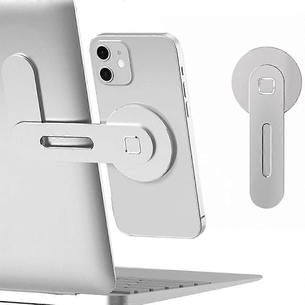 Silver Adjustable Cell Phone Holder, Laptop Side Mount Clip