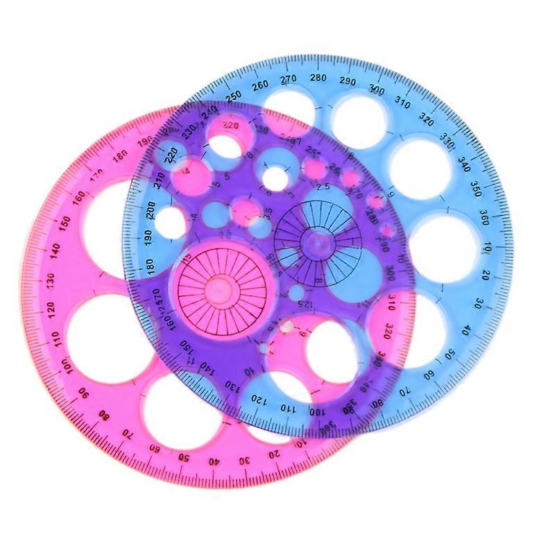1 Pc The New Circular Plastic Ruler Template Circle Patchwork Foot 360 Degrees Rulers For Student Office School Gift