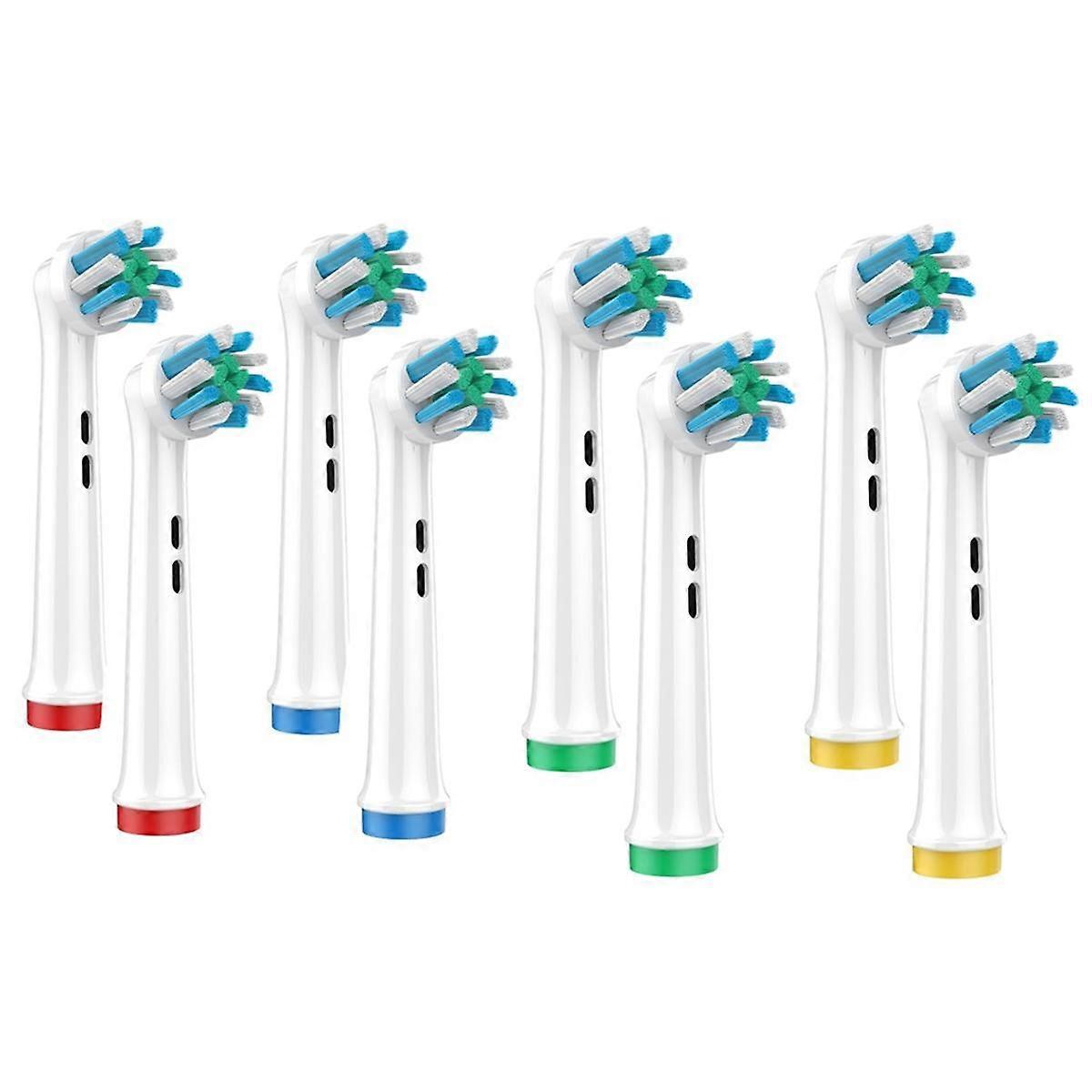 8PCS Electric Toothbrush Replacement Heads for Models Bristles Twisted Design for Superior Plaque Removal